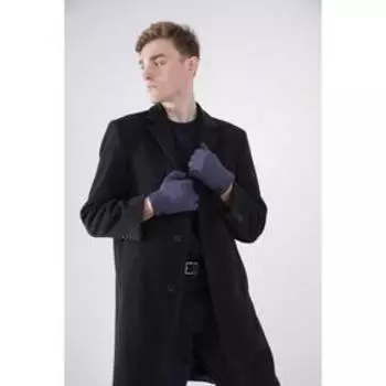 Перчатки мужские, безразмерные, утеплитель искусственный мех, цвет синий