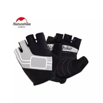 Перчатки NATUREHIKE NH Half Finger Cycling Gloves, L, серый, 00429_438