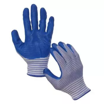 Перчатки нейлоновые садовые, с нитриловым обливом, размер 9