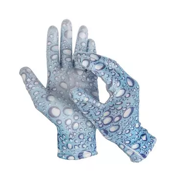 Перчатки нейлоновые, с ПВХ полуобливом, размер 7, цвет МИКС, Greengo