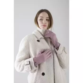 Перчатки, размер 6.5, без утеплителя, цвет пудра