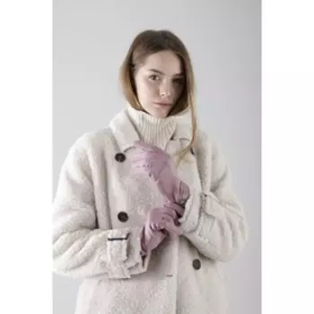 Перчатки, размер 6.5, без утеплителя, цвет пудра