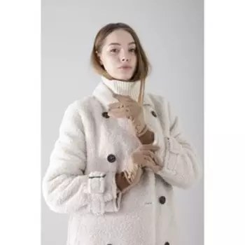 Перчатки, размер 7, без утеплителя, цвет бежевый