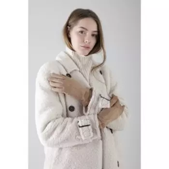 Перчатки, размер 7, без утеплителя, цвет бежевый