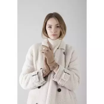 Перчатки женские, размер 7, без утеплителя, цвет бежевый