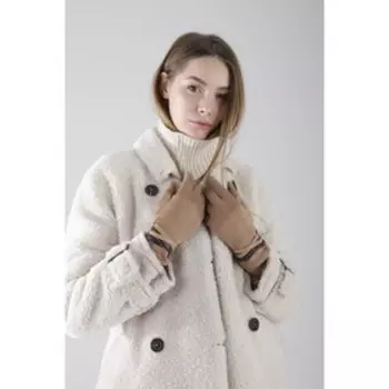 Перчатки, размер 7, без утеплителя, цвет бежевый