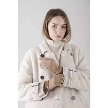 Перчатки, размер 7, без утеплителя, цвет бежевый