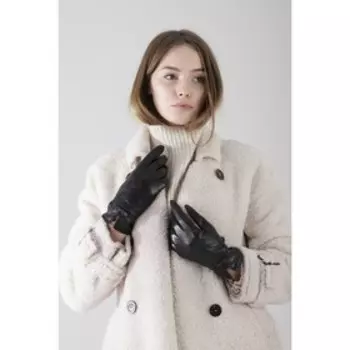 Перчатки, размер 7, подклад шерсть, цвет чёрный