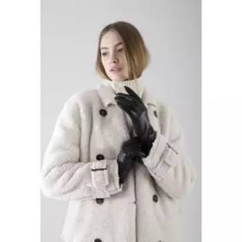 Перчатки, размер 7, подклад шерсть, цвет чёрный