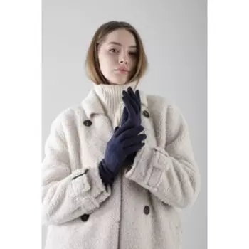 Перчатки женские, размер 8, без утеплителя, цвет синий