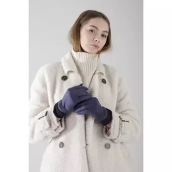 Перчатки женские, размер 8, без утеплителя, цвет синий