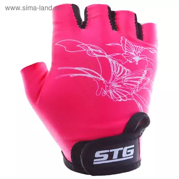 Перчатки велосипедные детские STG, размер XS, цвет розовый