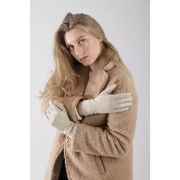 Перчатки женские, безразмерные, без утеплителя, цвет бежевый