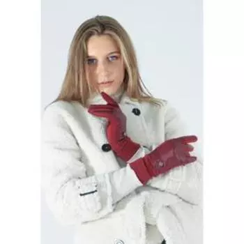 Перчатки женские, безразмерные, без утеплителя, цвет бордовый