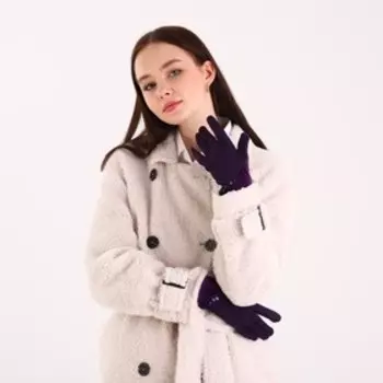 Перчатки женские, безразмерные, без утеплителя, цвет фиолетовый