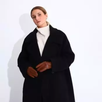 Перчатки женские, безразмерные, без утеплителя, цвет рыжий