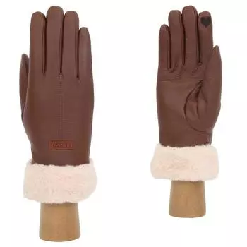 Перчатки женские, безразмерные, цвет коричневый