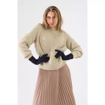 Перчатки женские, безразмерные, цвет синий