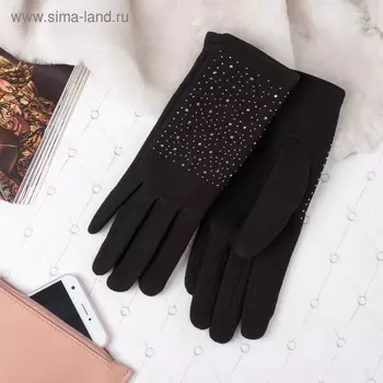 Перчатки женские, цвет чёрный, размер 18-20
