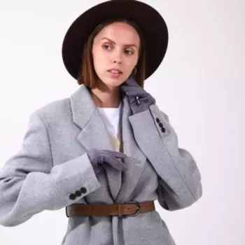 Перчатки женские, цвет серый, безразмерные