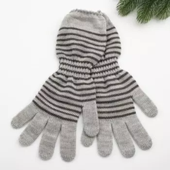 Перчатки женские, цвет светло серый, размер 18