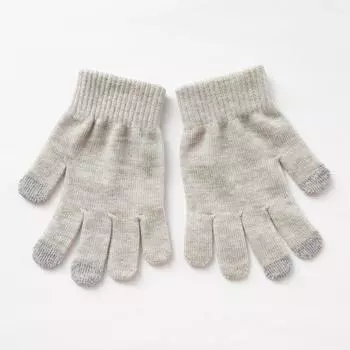 Перчатки женские, цвет светло серый, размер 18