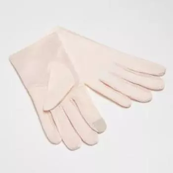 Перчатки женские MINAKU однотонные, 24 см, цв.бежевый