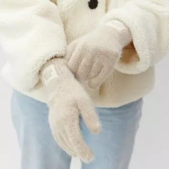 Перчатки женские MIST с шерстью кролика, р-р 22 см, цв. бежевый