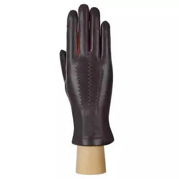 Перчатки женские, натуральная кожа, размер 7, коричневый