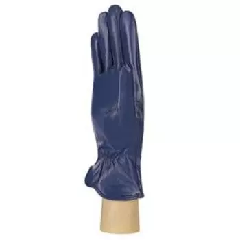 Перчатки женские, натуральная кожа, размер 7, синий
