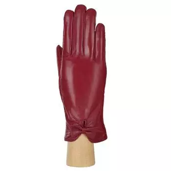 Перчатки женские натуральная кожа/шерсть (Размер 6.5) бордовый
