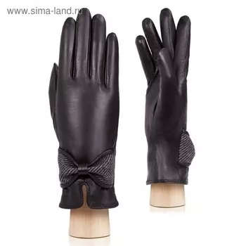 Перчатки женские, размер 6.5, цвет чёрный