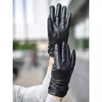 Перчатки женские, размер 8, цвет чёрный