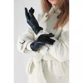 Перчатки женские, размер 9, с утеплителем, цвет чёрный