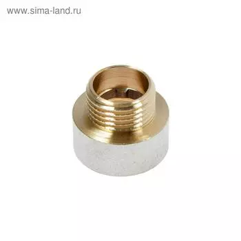 Переходник "CTM", 3/4" х 1/2", внутренняя/наружная резьба, круглый, никелированная латунь