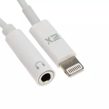 Переходник Exployd EX-AD-1169, с Lightning на Jack 3.5, музыка + гарнитура, белый