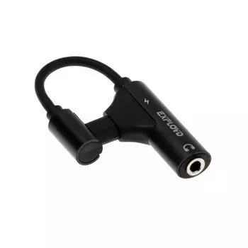 Переходник Exployd EX-AD-1173, с Lightning на Jack 3.5, музыка + гарнитура, черный