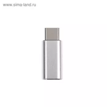 Переходник Luazon LE-017, с Lightning на Type-C, 1 шт, серебристый