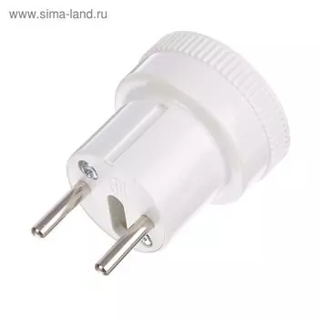 Переходник TDM , 6 А, 250 В, без заземления, белый, SQ1806-0023