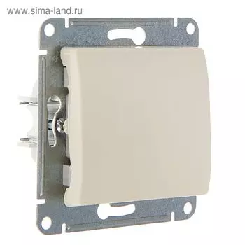 Переключатель "Glossa" SchE GSL000261, 10 А, 1 клавиша, скрытый, цвет бежевый