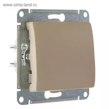 Переключатель "Glossa" SchE GSL000461, 10 А, 1 клавиша, скрытый, цвет титан