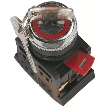 Переключатель IEK, AKS22, с ключом, 1-0, 1з+1р, BSW10-AKS-2-K02