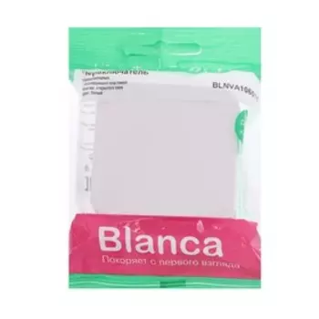 Переключатель проходной SE Blanca, 10 А, 1 клавиша, IP20, накладной, белый, BLNVA106011