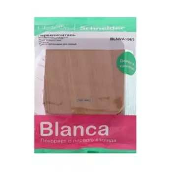 Переключатель проходной SE Blanca, 10 А, 1 клавиша, IP20, накладной, подсветка, BLNVA106115