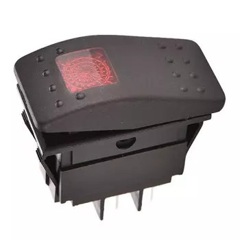 Переключатель Skipper SW21UF18205PL, пластик черный, -20АА, 12V