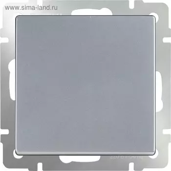 Перекрестный переключатель одноклавишный WL06-SW-1G-C, цвет серебряный