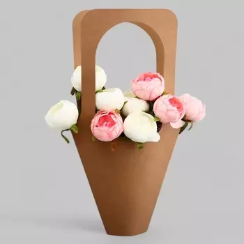 Переноска для цветов, крафт, без дна, 5430 см