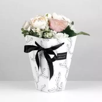 Переноска для цветов на лентах Present with best wishes, 17259 см