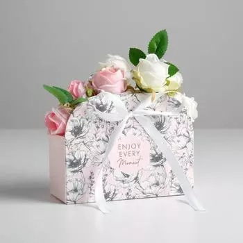 Переноска для цветов складная «Enjoy every moment», 17 13 7 см