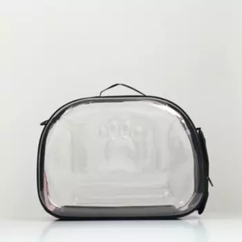 Переноска для животных прозрачная, 423228 см, розовая